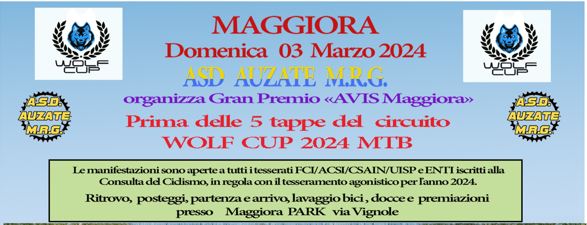 Rinviata al 9 Marzo MTB -- 1° Prova Wolf Cup -- Maggiora