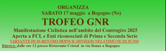 Controgiro -- Bogogno Sabato 17 Maggio 2025