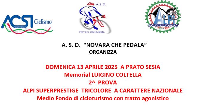 !!!Rinviata a Domenica 6 Luglio!! Alpi Superprestige Tricolore - Prato Sesia 13 Aprile