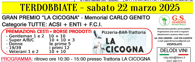 Strada -- Terdobbiate Gran Premio "La Cicogna" Sabato 22 Marzo