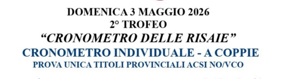 Cronometro delle Risaie - Domenica 3 Maggio - Tronzano Vercellese
