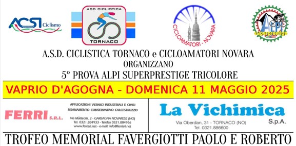 Alpi Superprestige Tricolore - Domenica 11 Maggio Vaprio D'agogna
