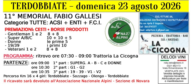 Strada - Domenica 23 Agosto - Terdobbiate