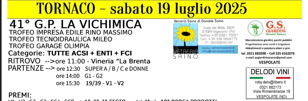 Strada -- Tornaco Sabato 19 Luglio 2025